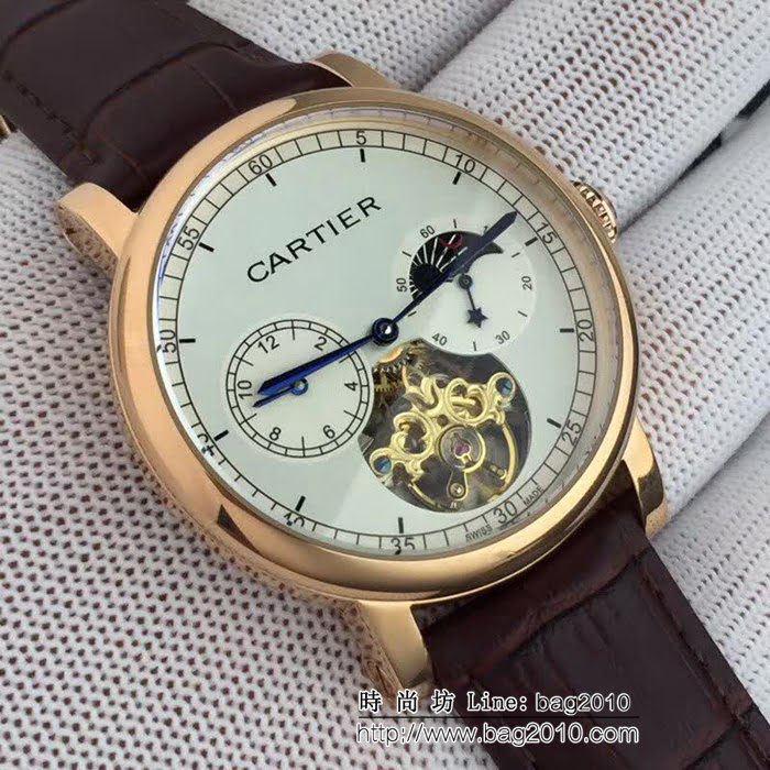 CARTIER卡地亞 倫敦新品 多功能陀飛輪精品男士腕表 WSS0535